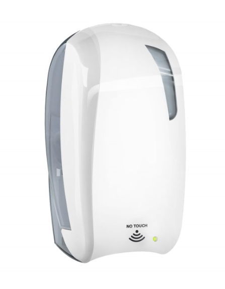 White touch-free disinfectant dispenser cartridge 0.5 / 1.2 L Marplast MP927