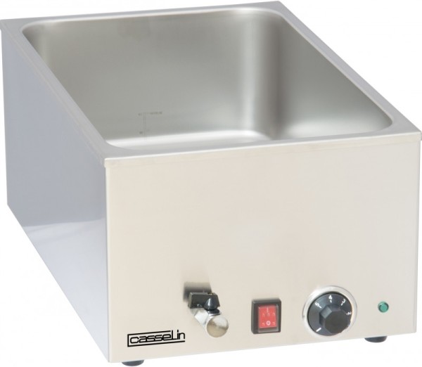 Casselin stainless steel bain marie 1200W with drain valve and safety thermostat Casselin  CBMV1