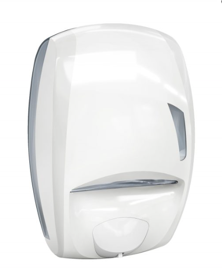 White paper towel dispenser and foam soap dispenser with push button Marplast MP930