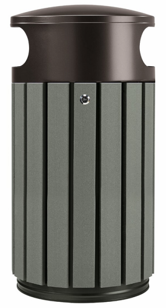 Zeno trash can to be set up or fastened contains a triangular lock from Rossignol