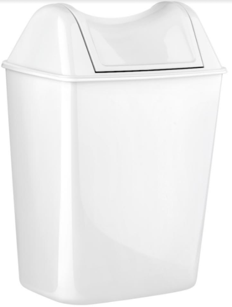 Abfallbehälter 8L mit Schwingdeckel, Standmodell oder Wandmontage, Marplast