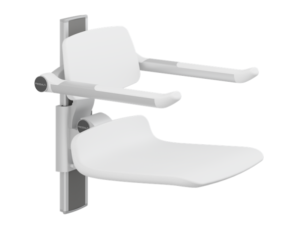 PLUS 450 shower seat back and armrest manually height adjustable 195 mm white R7434000, R7434112