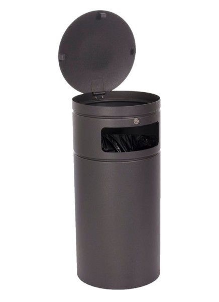 Outdoor round litter bin 75 L with lid BICA 5071