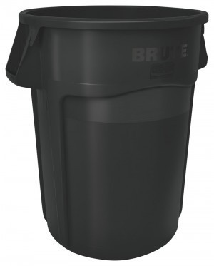 BRUTE® Abfall-Container aus Kunststoff 166,5 Liter in schwarz RUBBERMAID