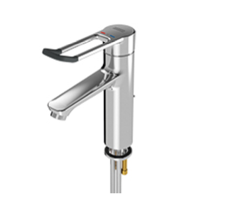 F4LT-Med thermostatic single-lever mixer for washing systems in healthcare and care sector Lever length 148 mm KWC F4LT1003