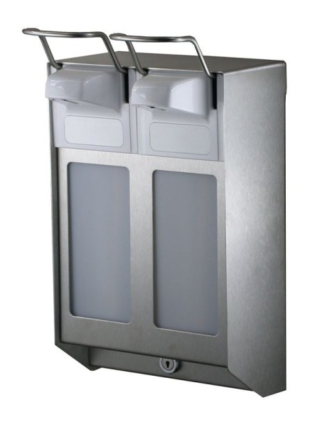 Mediqo-Line Double soap or disinfectant dispenser made __of stainless steel 500 ml MediQo-line  8310 MQDV05E