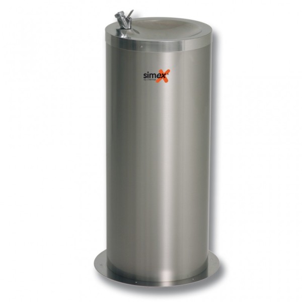 Simex outdoor water dispenser made of brushed stainless steel 800 x 345 x 345 mm - floor installation Simex 9009