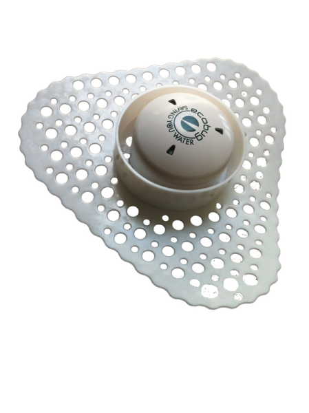 SET - EcoBug® extra Strong Urinal cap + Kunststoff Urinalmatte weiß biologisch Wasserloses Urinalsystem Pissoir Toilette
