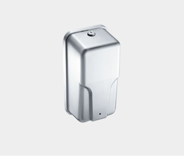 Soap dispenser for foam soap or disinfectant dispenser made of stainless steel for wall mounting