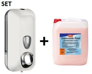 SET Marplast soap dispenser MP714 0,55L White + Eilfix hygienic cream soap 5L Marplast S.p.A. A71401,pgk5