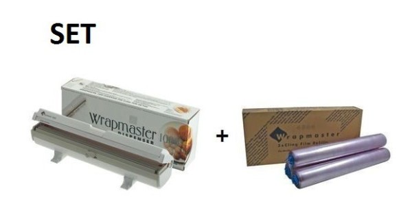 SET Efficient Wrapmaster dispenser 1000 and cling film 1000 from Polyethylene Wrapmaster 63M10,18C35