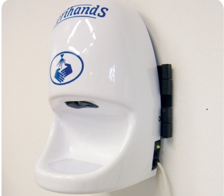 Sterihands aut. electric disinfectant dispenser with wall holdfast refillable 1L Gamar SH700,SH700
