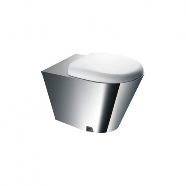 Simex Edelstahl Toilette satin oder poliert zur Wandmontage horizontal zum Boden Simex  03014 - 03015