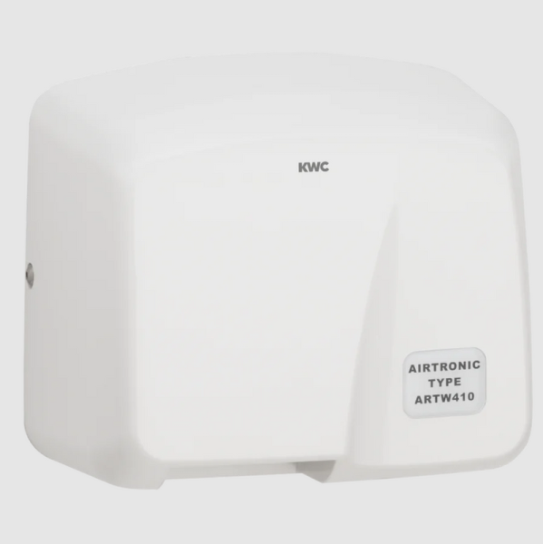 Electronic warm air hand dryer wall mounting plastic housing KWC ARTW410