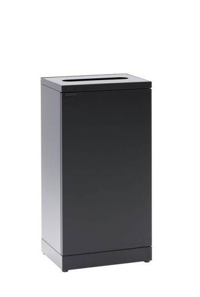 Waste station black 95 L with steel paper opening with soft-close front door BICA 855