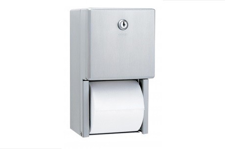 B-2888 surface mounted toilet roll dispenser for several rolls of stainless steel Bobrick B-2888