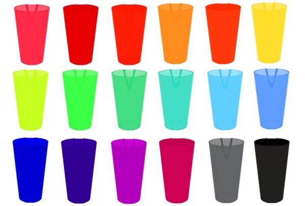 30 Mehrweg-Trinkbecher Transparent 0,4 Liter Kunststoff Partybecher Fest Party 
