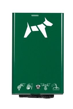 Rossignol Hygeca wall mounted dog waste bag dispenser available in 5 colours Rossignol 59811,59812,58683,59928,59929