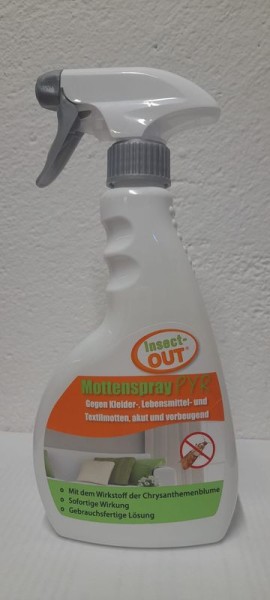 Moth spray with natural pyrethrum chrysanthemum in 500 ml spray bottle from Insect-OUT