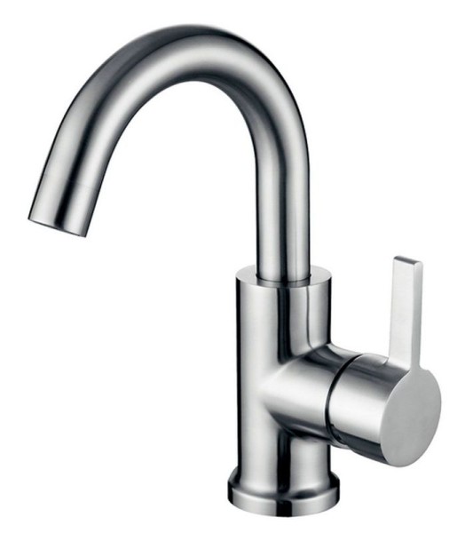 Wiesbaden swivel basin tap Wes in stainless steel, normal pressure. Art.nr. 24.3712