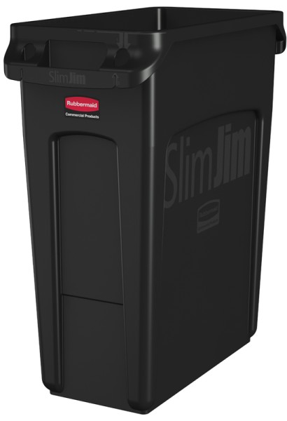 Slim Jim 60 litres with venting channels, Rubbermaid Rubbermaid Farbe:Schwarz VB 227840