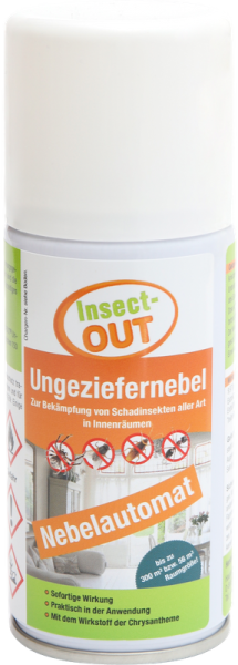 InsectOUT Ungeziefernebelautomat 150 ml Käfern Spinnen Schaben Fliegen Wanzen 727