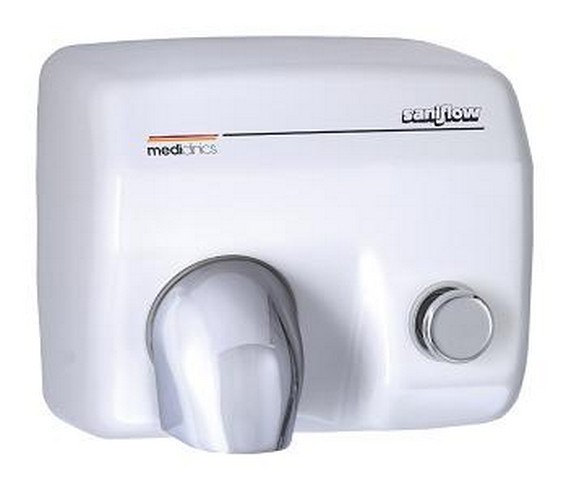Mediclinics Saniflow hand dryer with button 2250 watts Mediclinics 12180,12200,12220