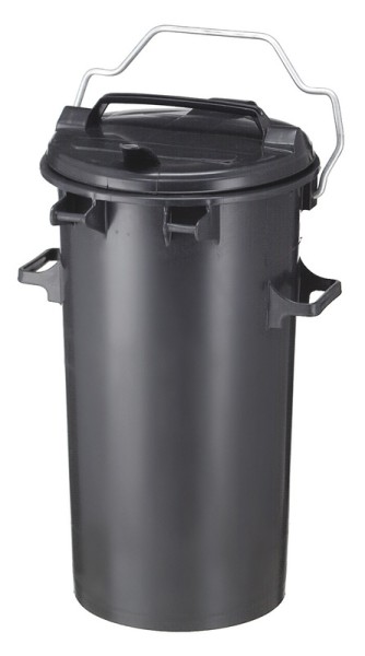 Kunststoff Mülleimer 50 Liter Dunkel Grau   47525662