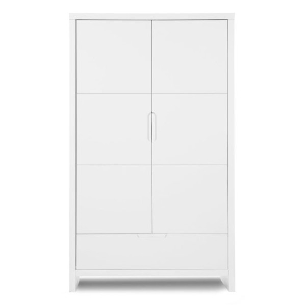 Childwood Quadro white wardrobe 2 doors + 1 drawer Childhome Quadro white