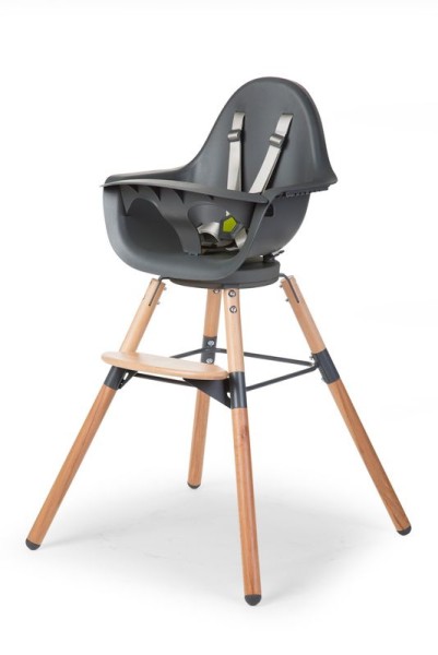 Childhome Evolu One.80¡ Chair Natural 2 In 1 + Bumper Childhome Farbe:Anthrazitgrau 