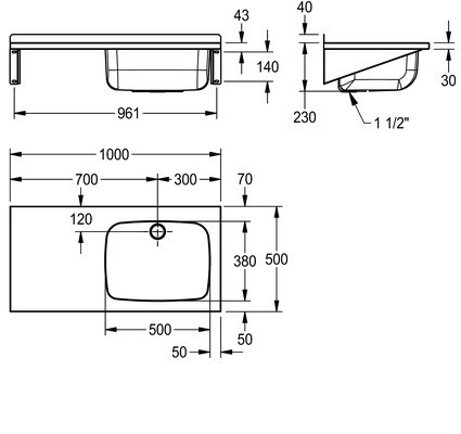Franke Mehrzwecktrog für Wandmontage mit seidenmatter Oberfläche aus Edelstahl Franke GmbH BS332,BS333