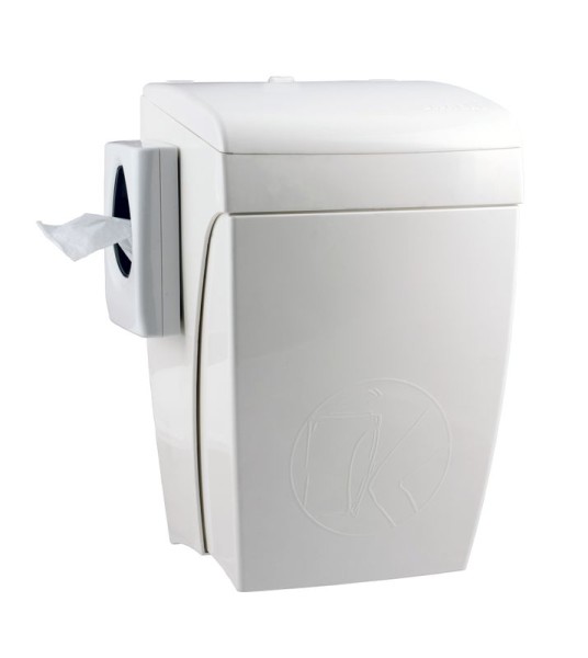 Sanitary bin 8 litre incl. hygiene bag dispenser from PlastiQline 5667