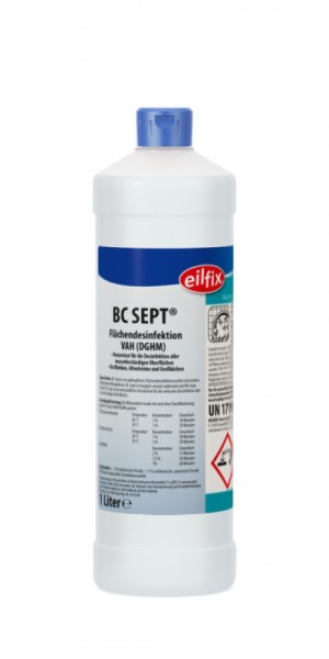 Eilfix aldehydfreies und fungizides BC-SEPT Flächendesinfektionsmittel 1000 ml Becker  1200