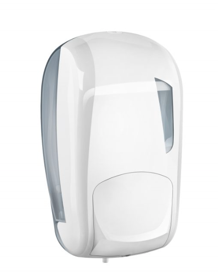 White plastic soap dispenser for liquid soap Capacity 1.0 L Marplast MP911