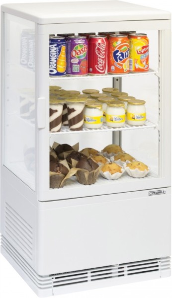 Casselin refrigerated display case 58l in white 130 watts with interior lighting Casselin  CVR58LB