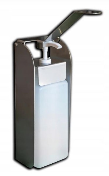Hand disinfection Disinfectant dispenser with arm lever