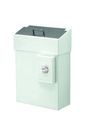 MediQo-line Hygieneabfallbehälter mit Hygienebeutelspender 10 Liter in Weiß oder Edelstahl zur Wandmontage MediQo-line 8255,826