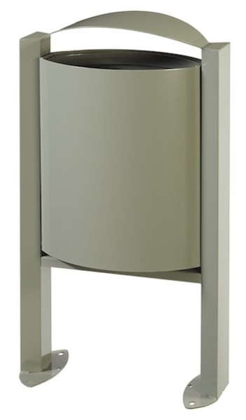 Rossignol Arkea trash can 40 liter made of steel without ashtray with pedestal Rossignol 56305,56308,56309,56246