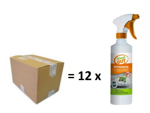 Set 1 carton with 12 pieces Insect-OUT¨ Moth spray 500 ml for immediate action Insect-OUT¨ 710