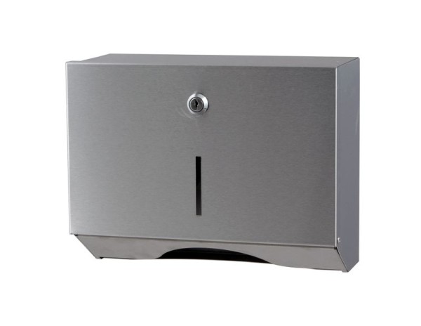 Basicline small hand towel dispenser made of stainless steel with viewing window Basic Line 3804-2