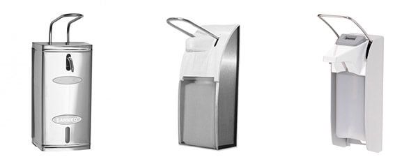 Stainless-Steel-Soap-Dispensers-with-Arm-Lever