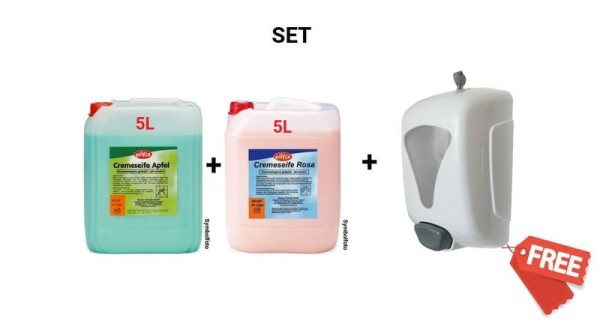 2x soap canister + free soap dispenser Levita