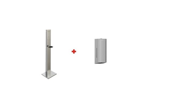 SET KWC stainless steel COLUMN + electronic Touchfree dispenser with SENSOR EXOS625X 