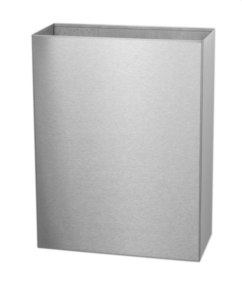 Basicline open waste bin 25 liter made of stainless steel for wall mounting Basic Line 3815