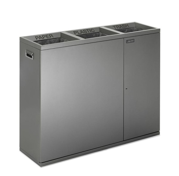 Janibell¨ elegant recycling station T3X330S in 3 x 75L made of stainless steel Janibell T3X330S