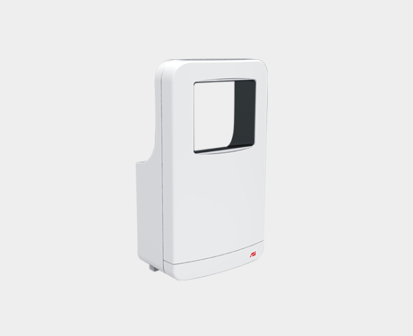 Hygienic hand dryer in white with 3 filter layers ASI 20201-2