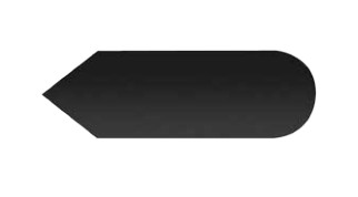 Proox¨ ONE dark passion DP-817 black coated stainless steel Pictogram "arrow" for door self adhesive PROOX DP-817