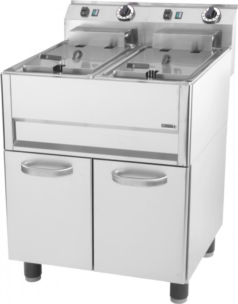 Casselin three phase double-fryer 2x 13l - in stainless steel - adjustable height Casselin  CFP132