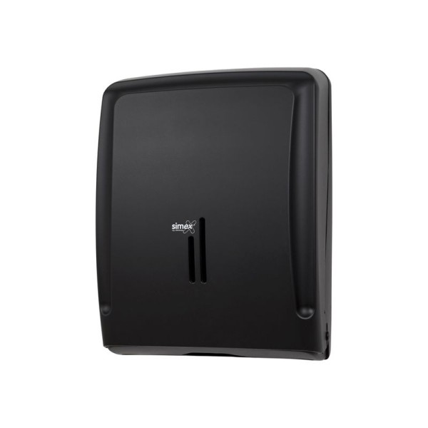 paper dispenser ABS plastic black with security lock stock indicator Simex 06062
