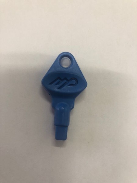 Ersatzschlüssel in blau aus Plastik von Marplast